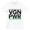 VGN PWR - Vegan Themed T-Shirt-White-S-Custom One Express