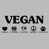 Vegan Compassion For the people For the planet Nonviolence For the animals - Vegan Themed T-Shirt-Blue-S-Custom One Express