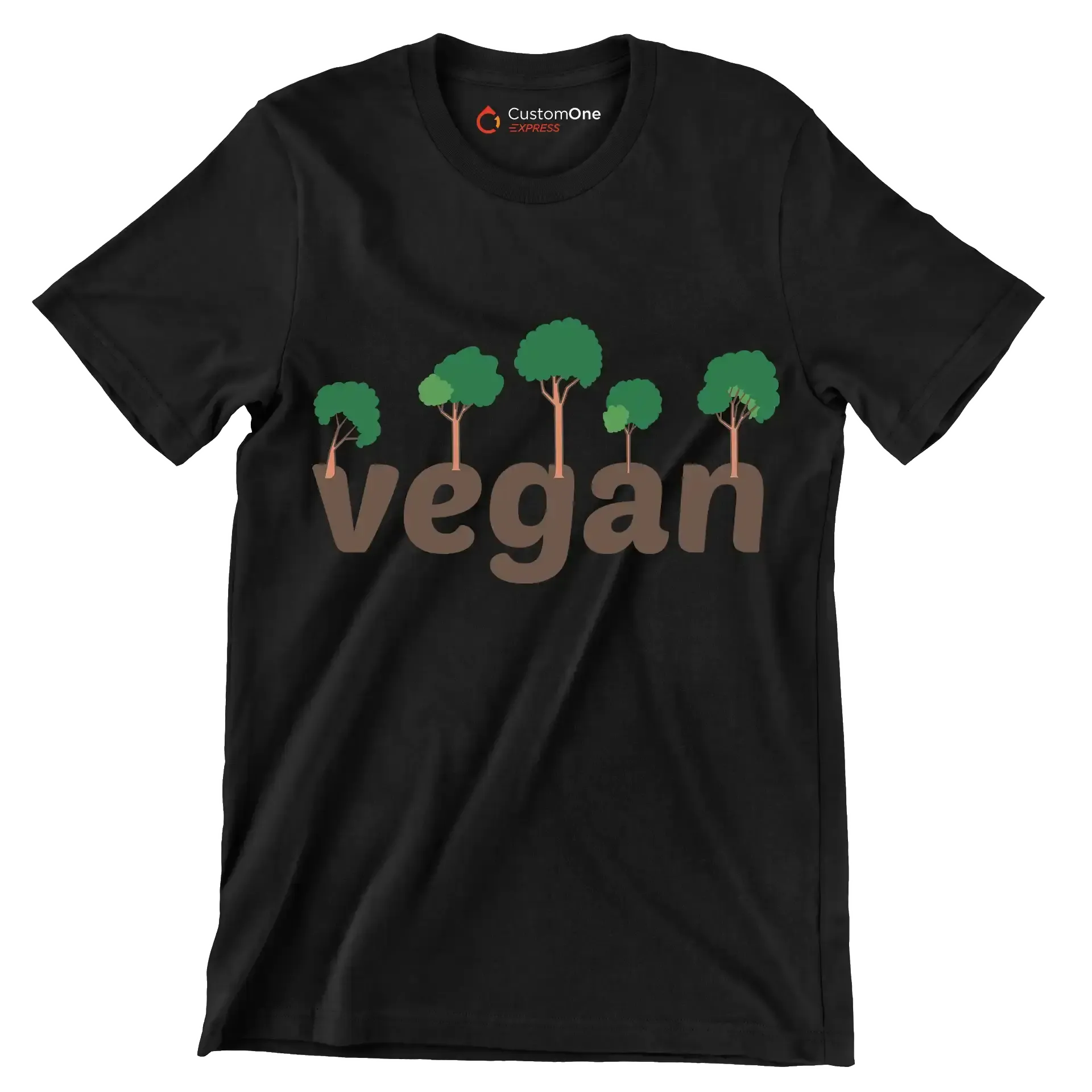 Vegan - Vegan Themed T-Shirt-Black-S-Custom One Express