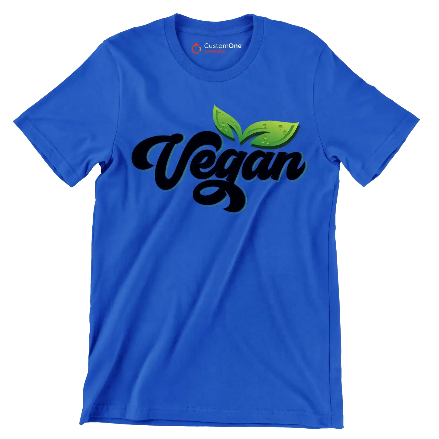 Vegan - Vegan Themed T-Shirt-Blue-S-Custom One Express