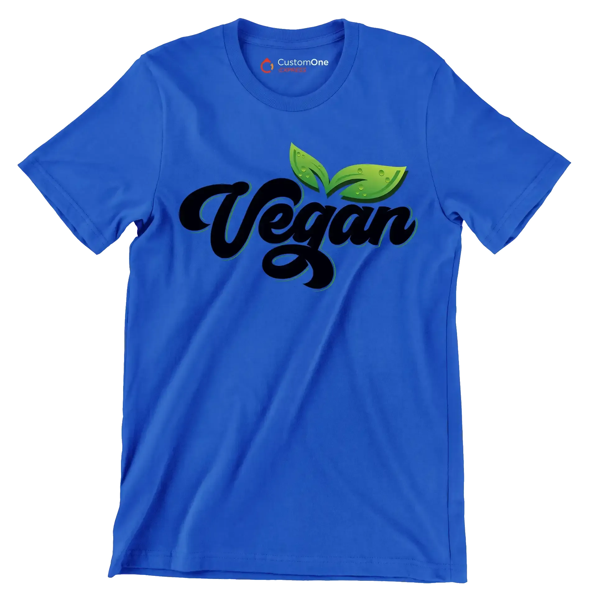 Vegan - Vegan Themed T-Shirt-Blue-S-Custom One Express