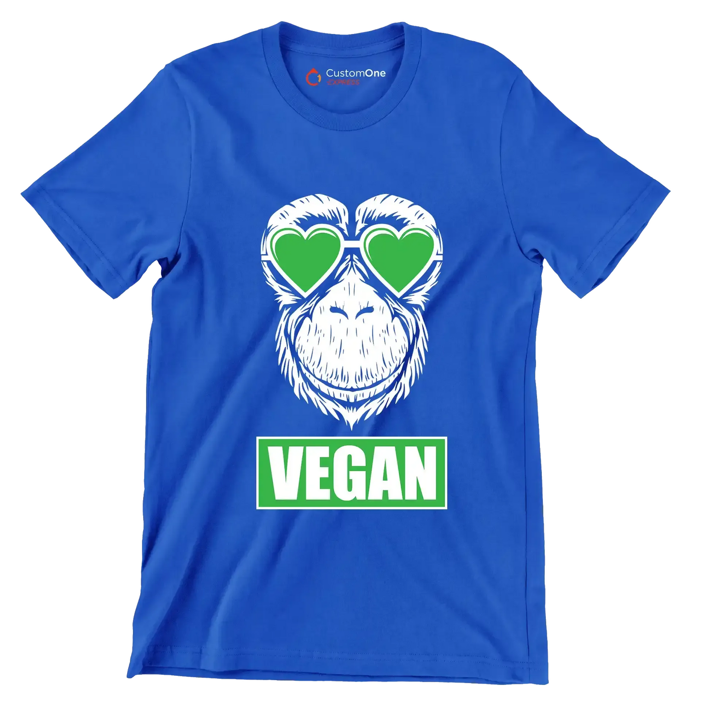 Vegan - Vegan Themed T-Shirt-Blue-S-Custom One Express