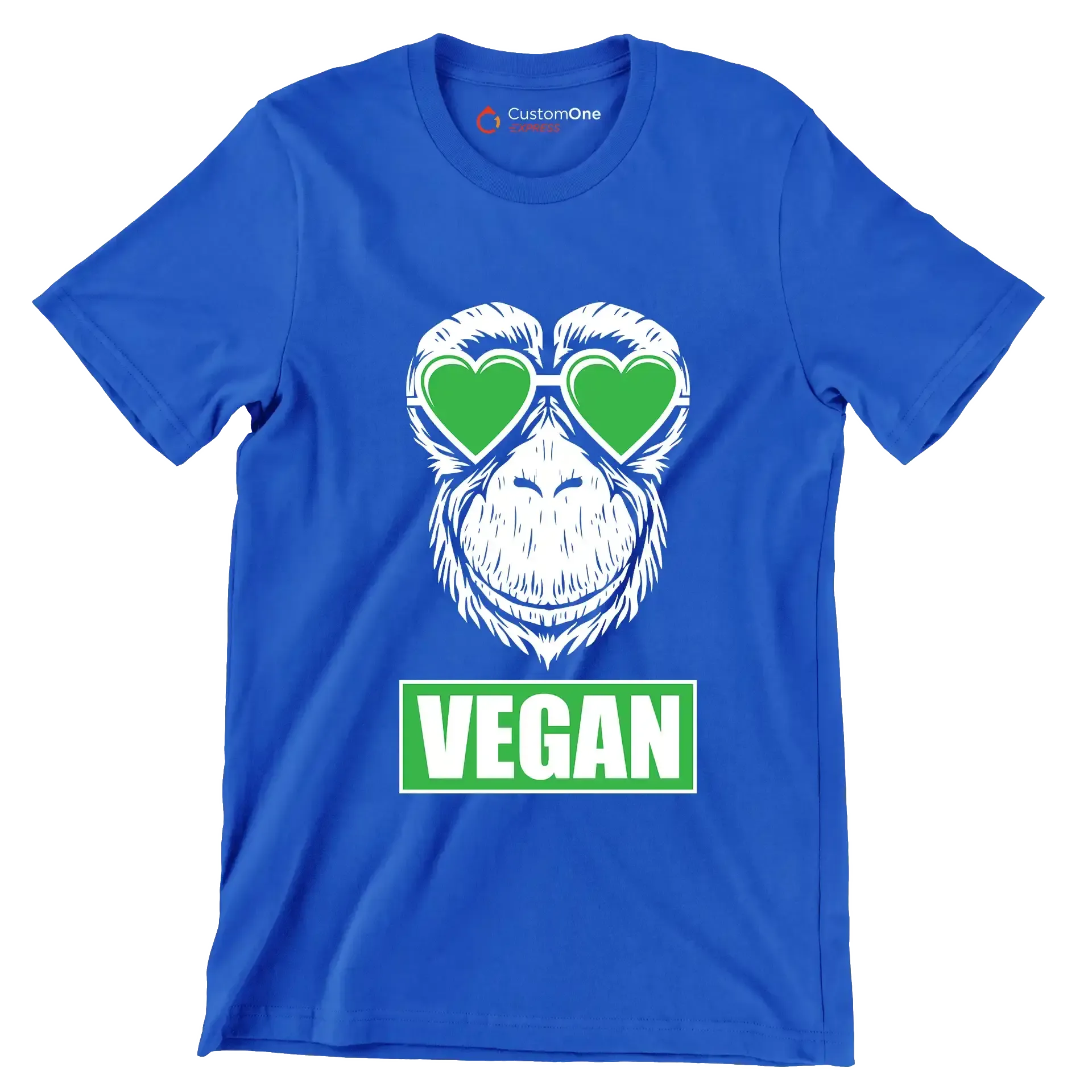Vegan - Vegan Themed T-Shirt-Blue-S-Custom One Express