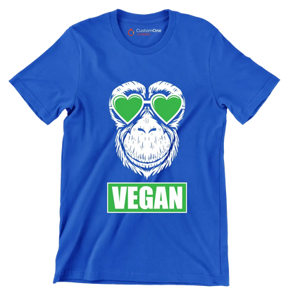 Vegan - Vegan Themed T-Shirt-Blue-S-Custom One Express