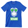 Vegan - Vegan Themed T-Shirt-Blue-S-Custom One Express