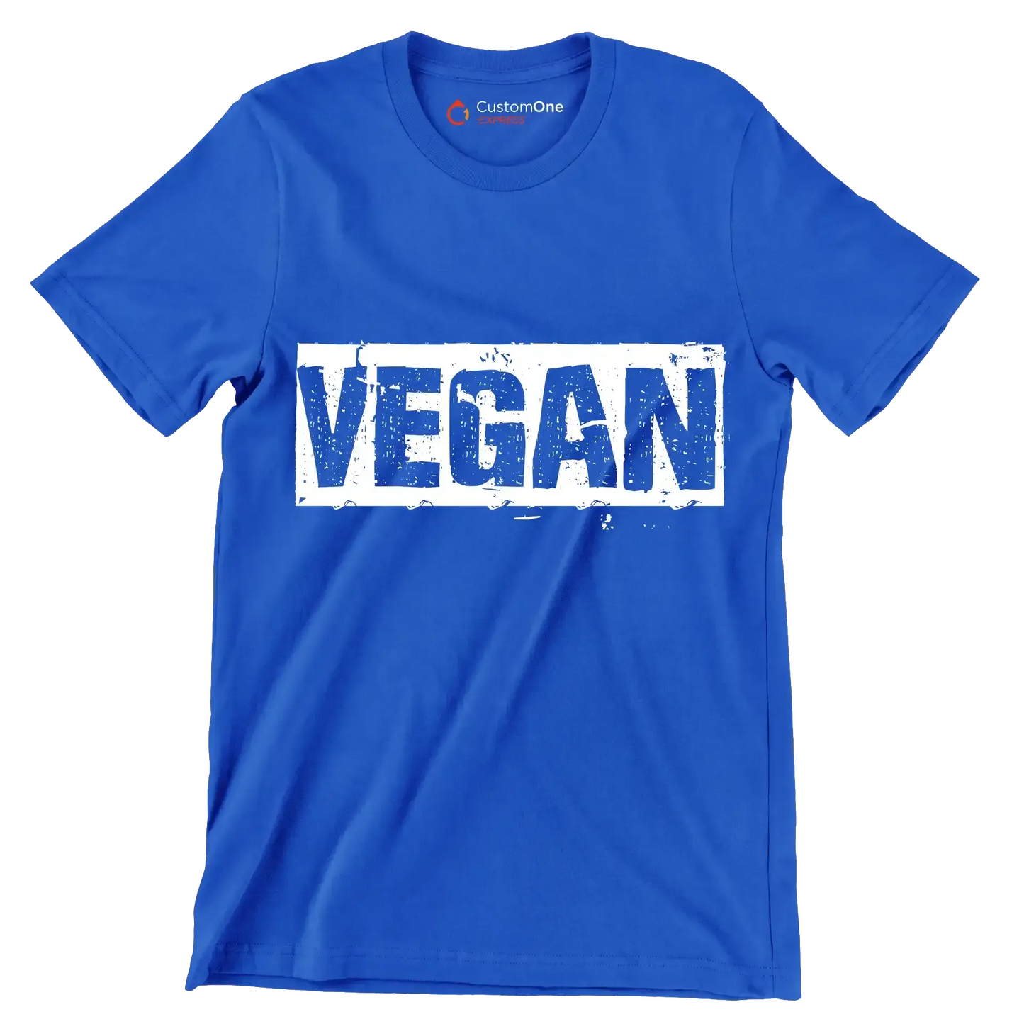 Vegan - Vegan Themed T-Shirt-Blue-S-Custom One Express