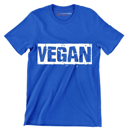 Vegan - Vegan Themed T-Shirt-Blue-S-Custom One Express