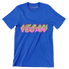 Vegan - Vegan Themed T-Shirt-Blue-S-Custom One Express