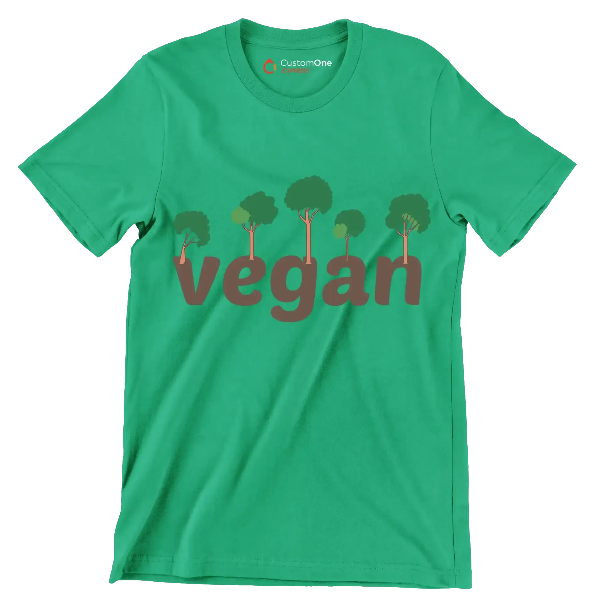 Vegan - Vegan Themed T-Shirt-Green-S-Custom One Express
