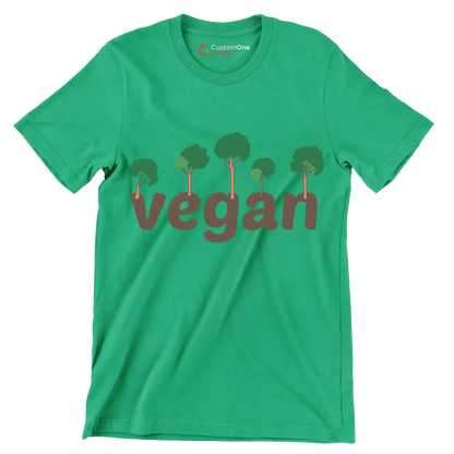 Vegan - Vegan Themed T-Shirt-Green-S-Custom One Express