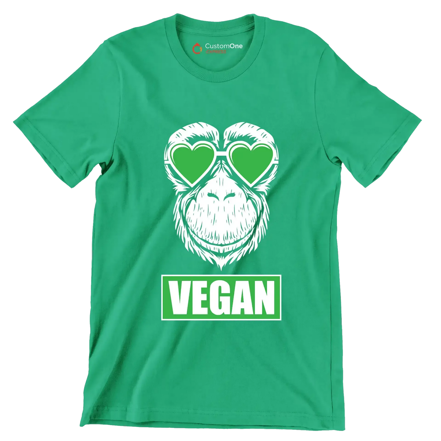 Vegan - Vegan Themed T-Shirt-Green-S-Custom One Express