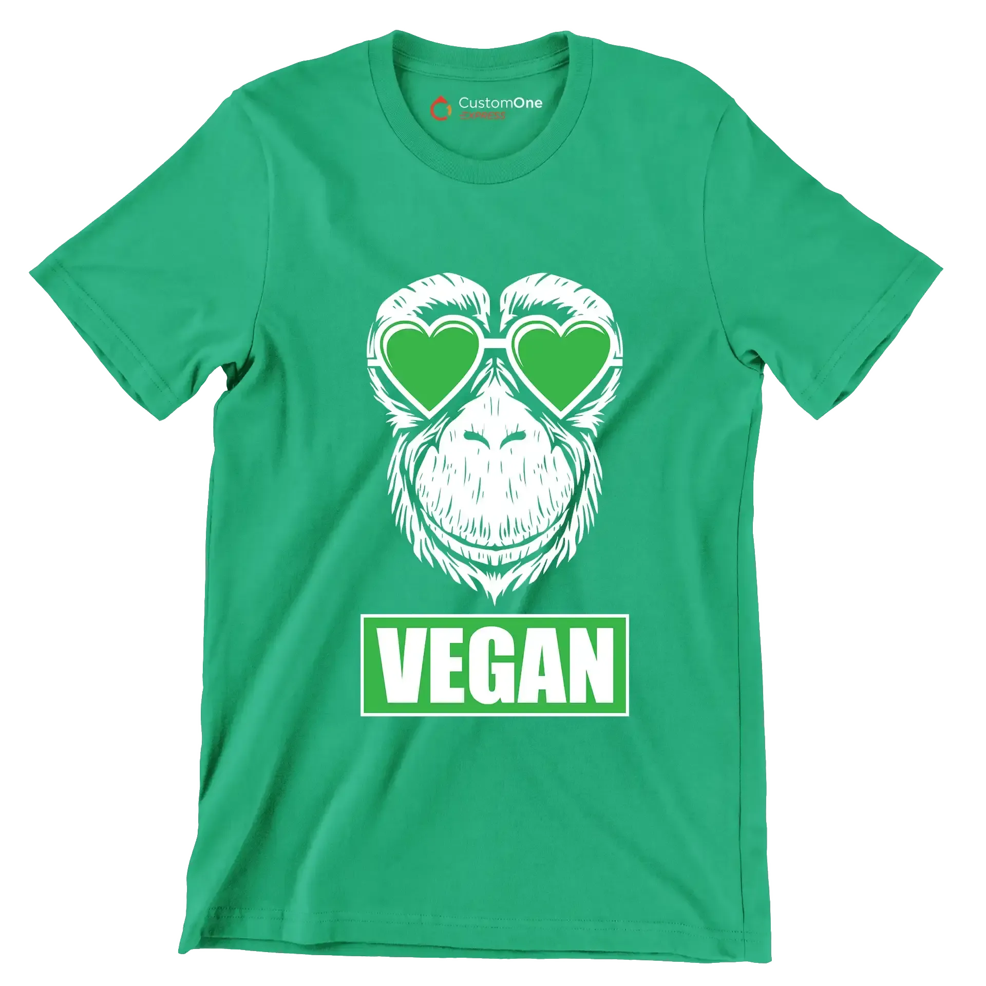 Vegan - Vegan Themed T-Shirt-Green-S-Custom One Express