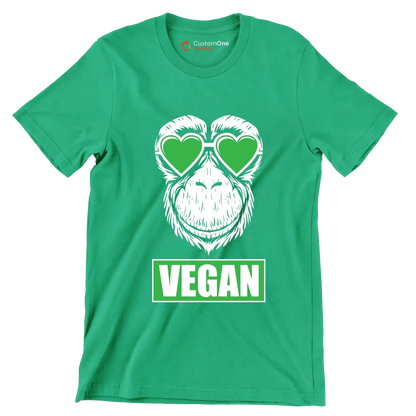Vegan - Vegan Themed T-Shirt-Green-S-Custom One Express