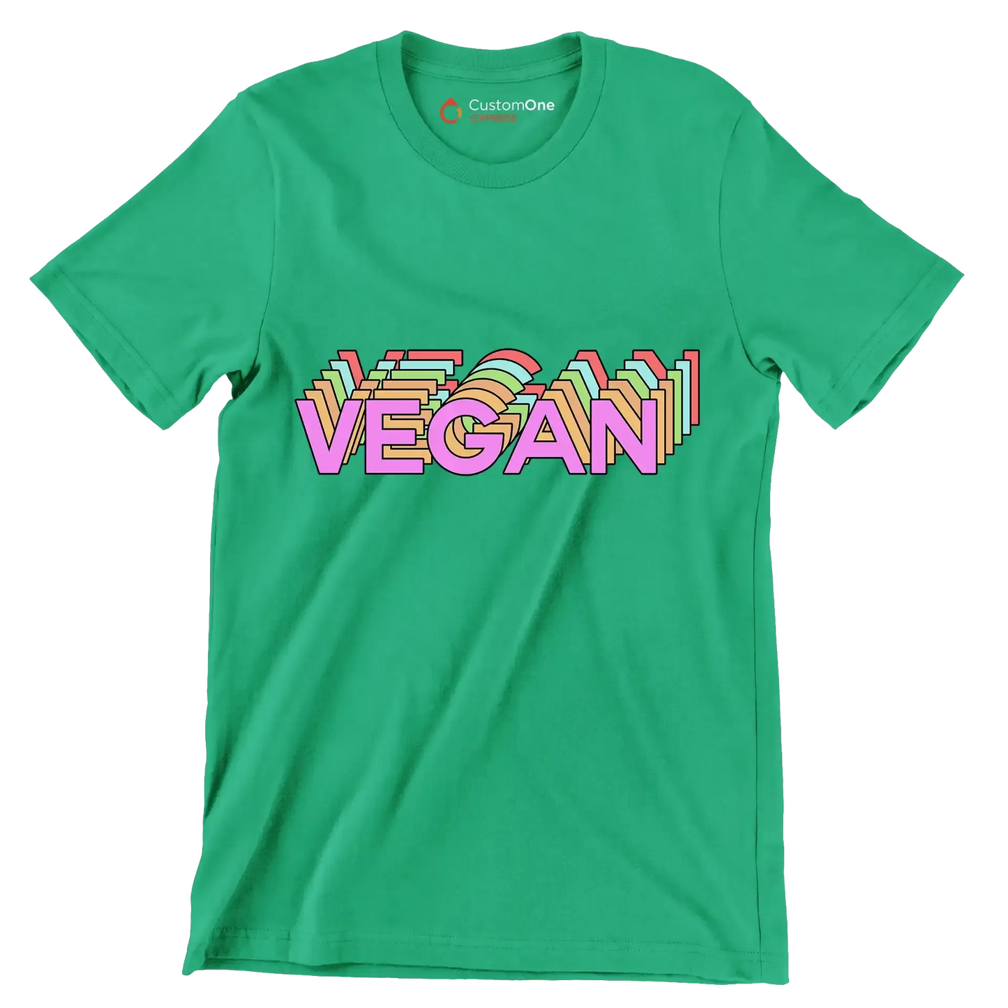 Vegan - Vegan Themed T-Shirt-Green-S-Custom One Express