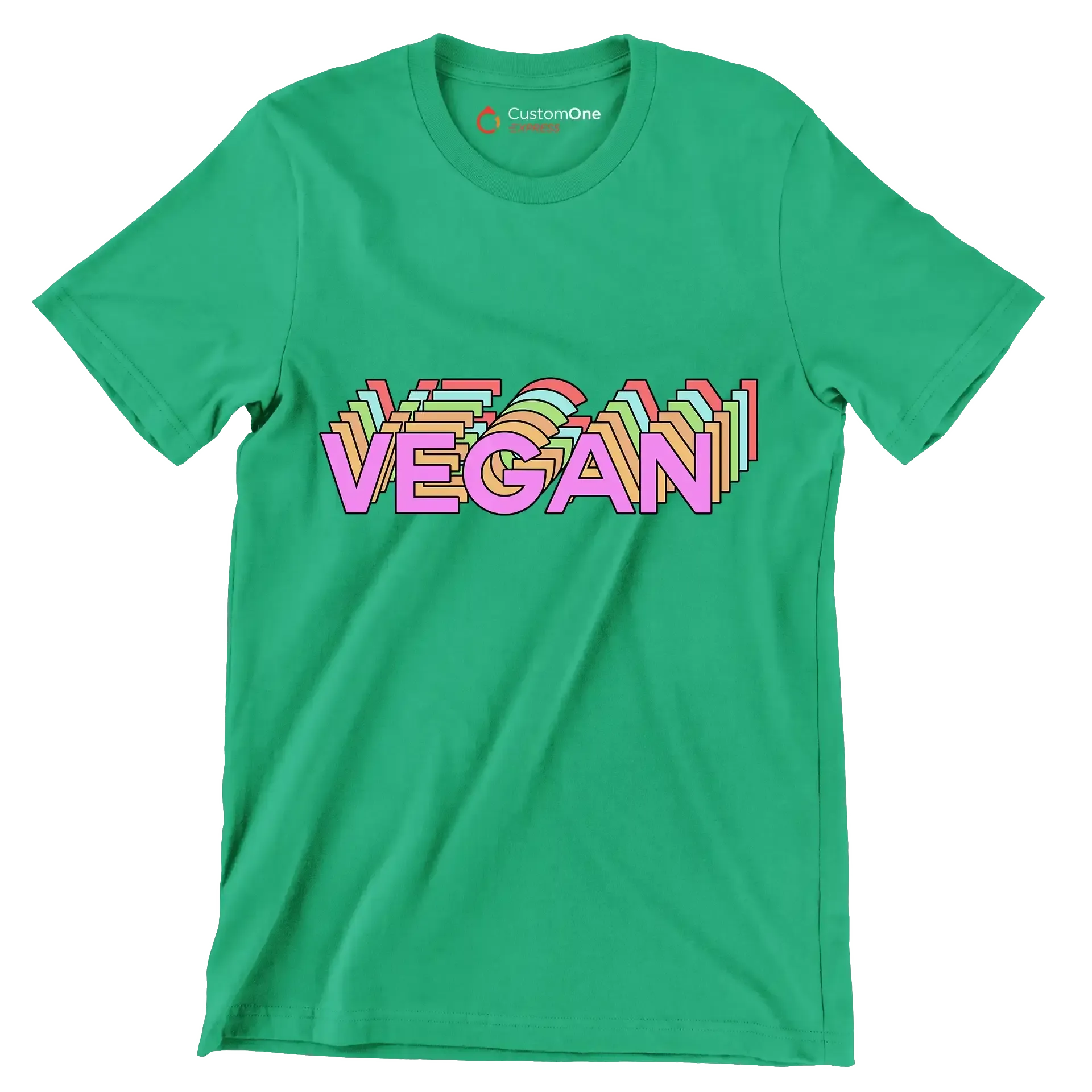 Vegan - Vegan Themed T-Shirt-Green-S-Custom One Express