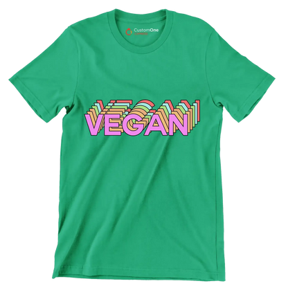 Vegan - Vegan Themed T-Shirt-Green-S-Custom One Express