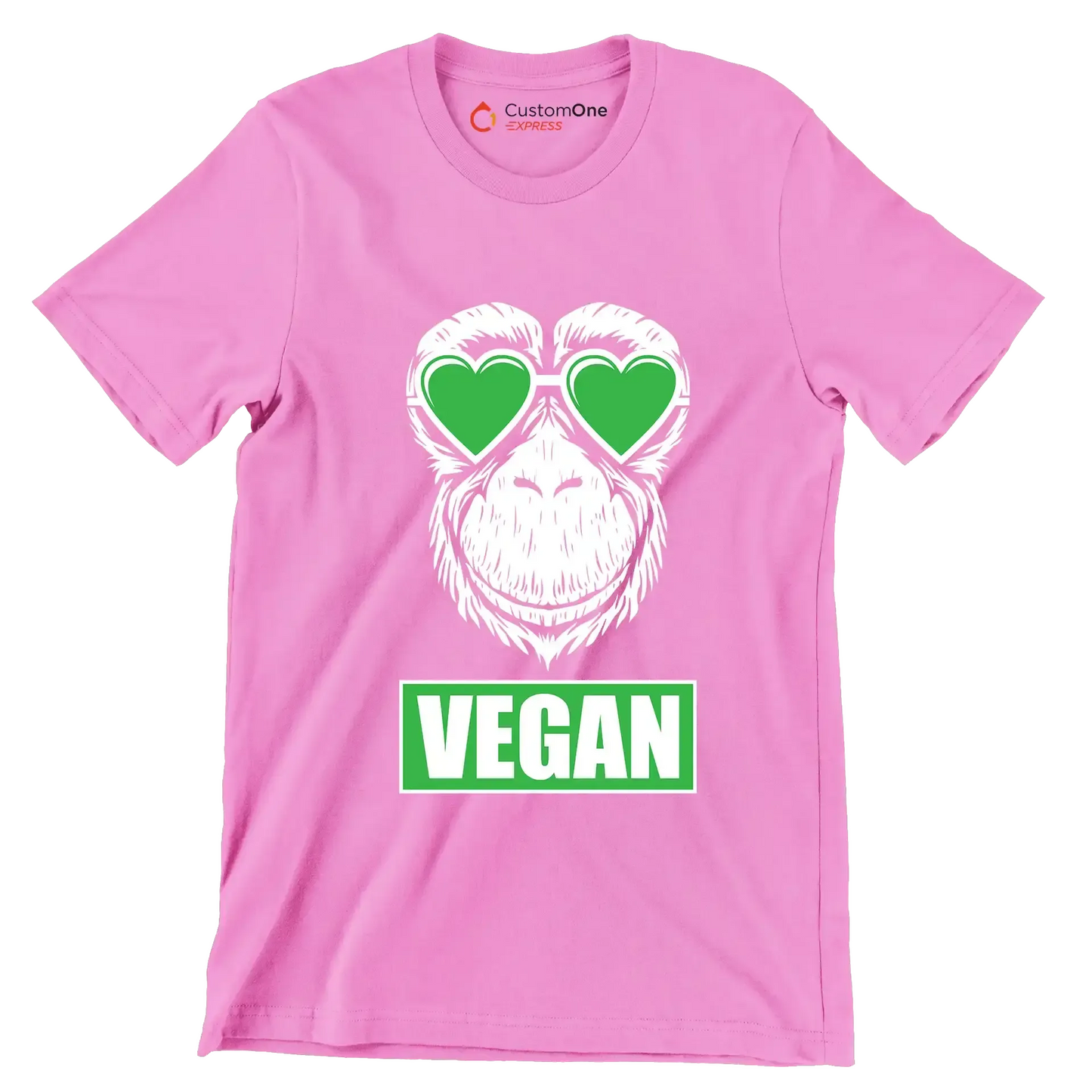 Vegan - Vegan Themed T-Shirt-Pink-S-Custom One Express
