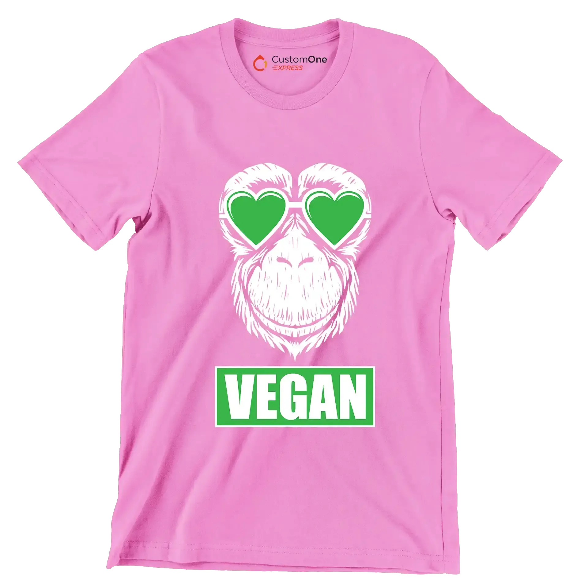 Vegan - Vegan Themed T-Shirt-Pink-S-Custom One Express