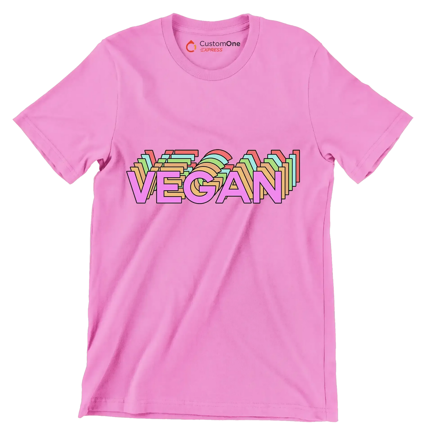 Vegan - Vegan Themed T-Shirt-Pink-S-Custom One Express