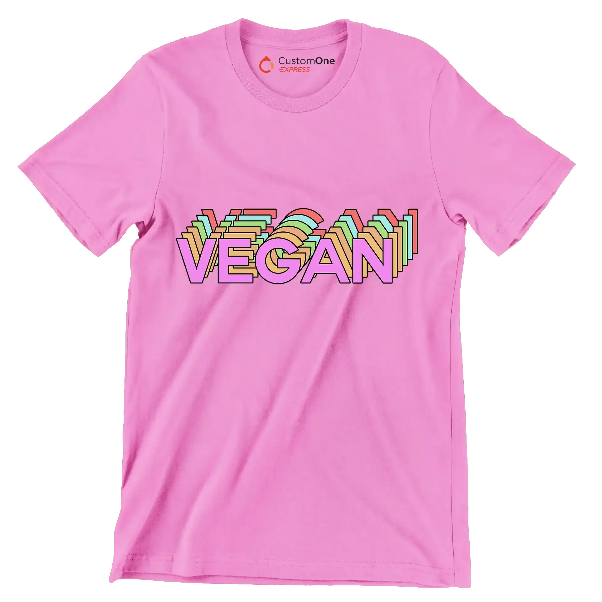 Vegan - Vegan Themed T-Shirt-Pink-S-Custom One Express