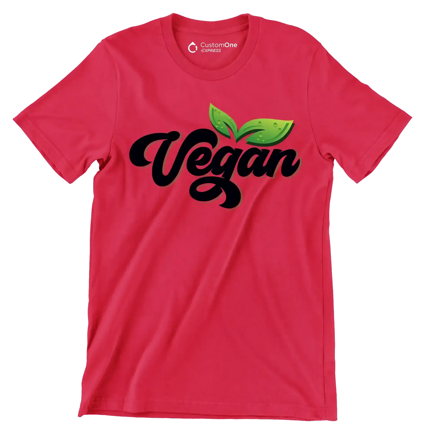 Vegan - Vegan Themed T-Shirt-Red-S-Custom One Express