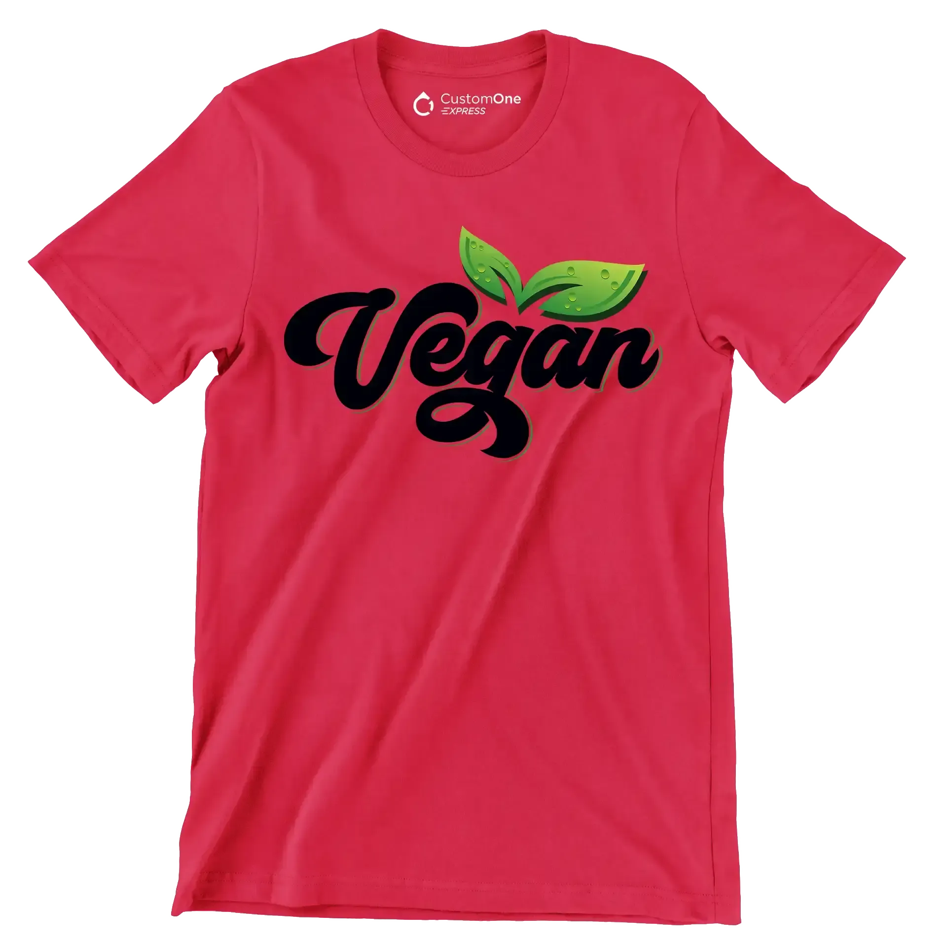 Vegan - Vegan Themed T-Shirt-Red-S-Custom One Express