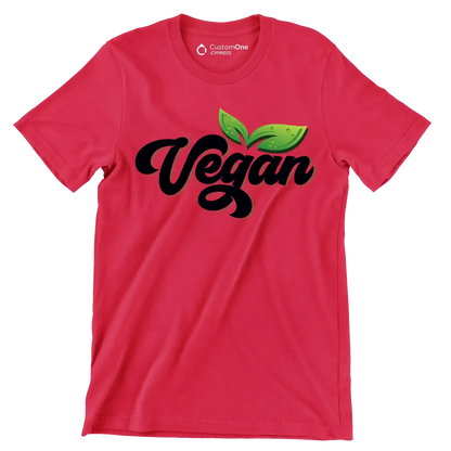 Vegan - Vegan Themed T-Shirt-Red-S-Custom One Express