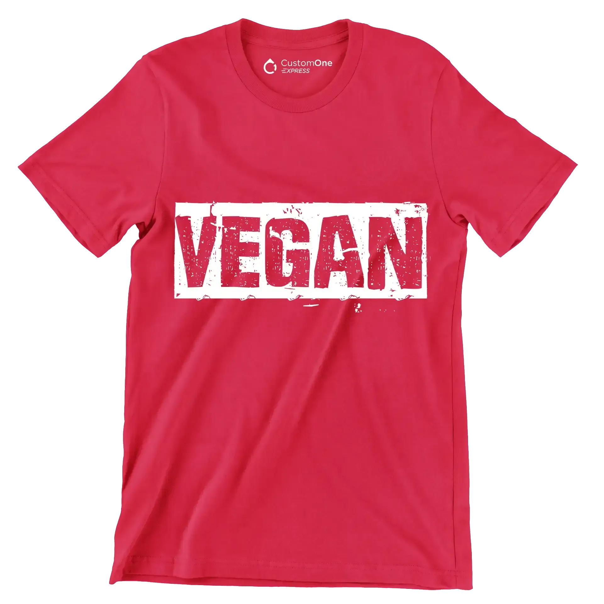 Vegan - Vegan Themed T-Shirt-Red-S-Custom One Express
