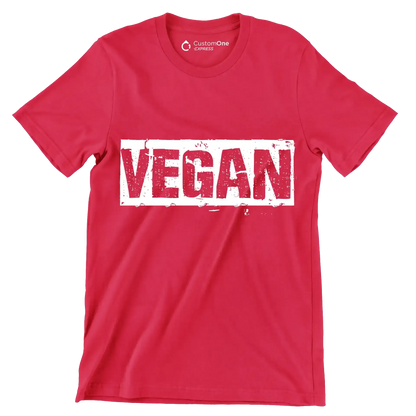 Vegan - Vegan Themed T-Shirt-Red-S-Custom One Express