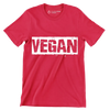 Vegan - Vegan Themed T-Shirt-Red-S-Custom One Express