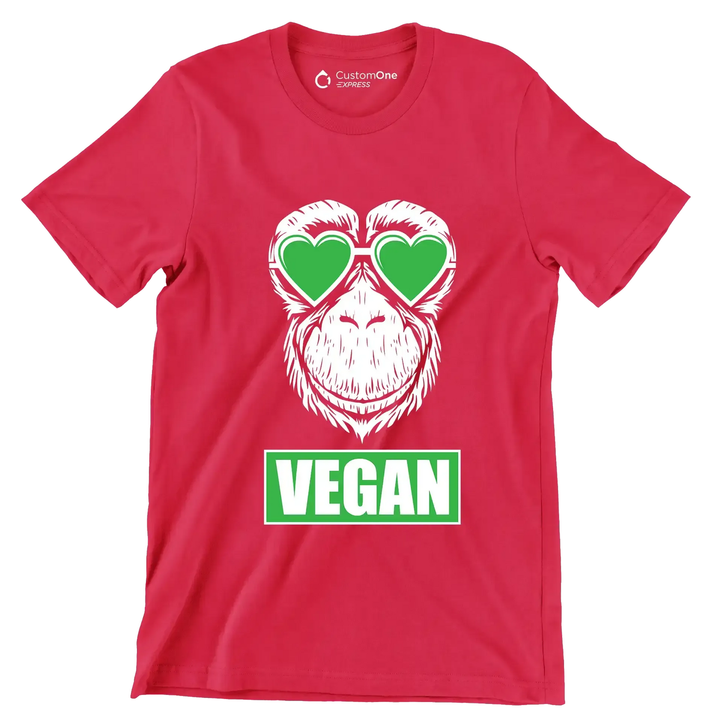 Vegan - Vegan Themed T-Shirt-Red-S-Custom One Express