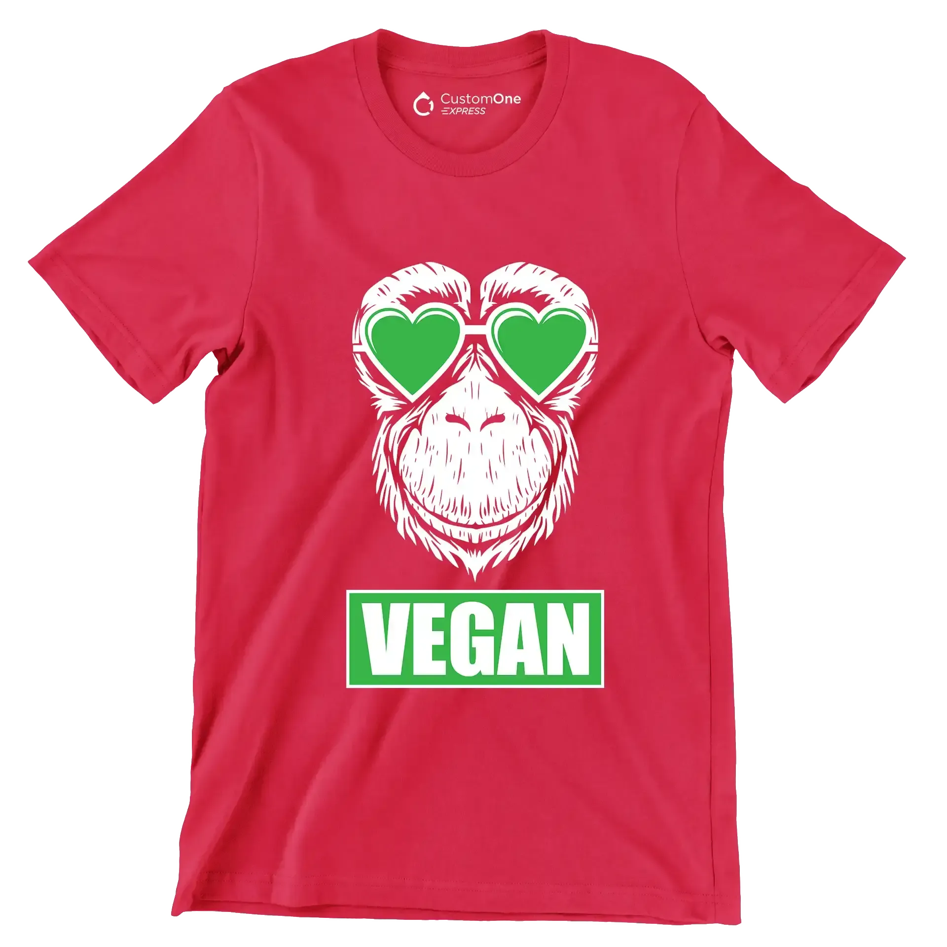 Vegan - Vegan Themed T-Shirt-Red-S-Custom One Express