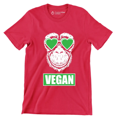Vegan - Vegan Themed T-Shirt-Red-S-Custom One Express