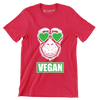 Vegan - Vegan Themed T-Shirt-Red-S-Custom One Express