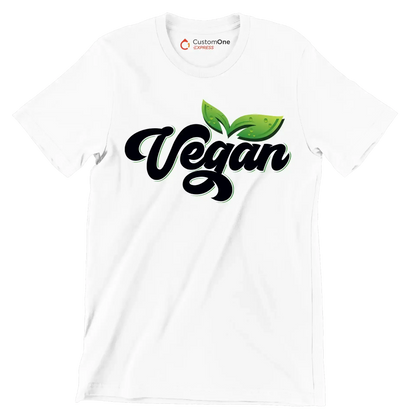 Vegan - Vegan Themed T-Shirt-White-S-Custom One Express