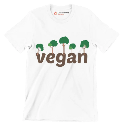 Vegan - Vegan Themed T-Shirt-White-S-Custom One Express