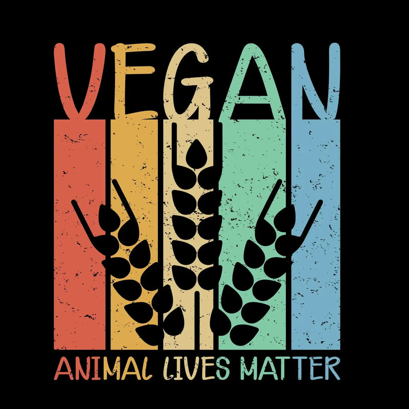 Vegan animal lives matter - Vegan Themed T-Shirt-Black-S-Custom One Express