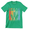 Vegan animal lives matter - Vegan Themed T-Shirt-Green-S-Custom One Express