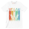 Vegan animal lives matter - Vegan Themed T-Shirt-White-S-Custom One Express