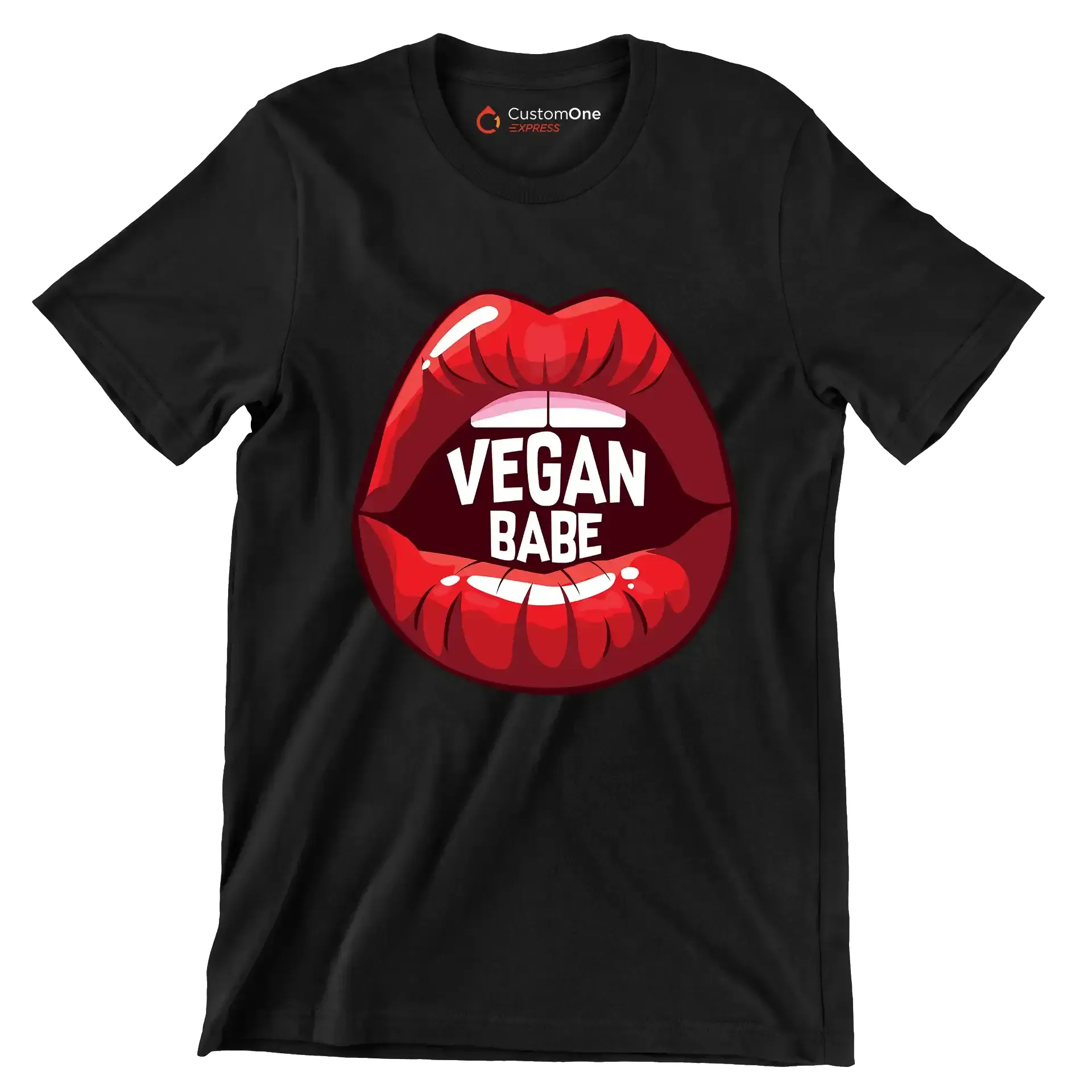 Vegan babe - Vegan Themed T-Shirt-Black-S-Custom One Express