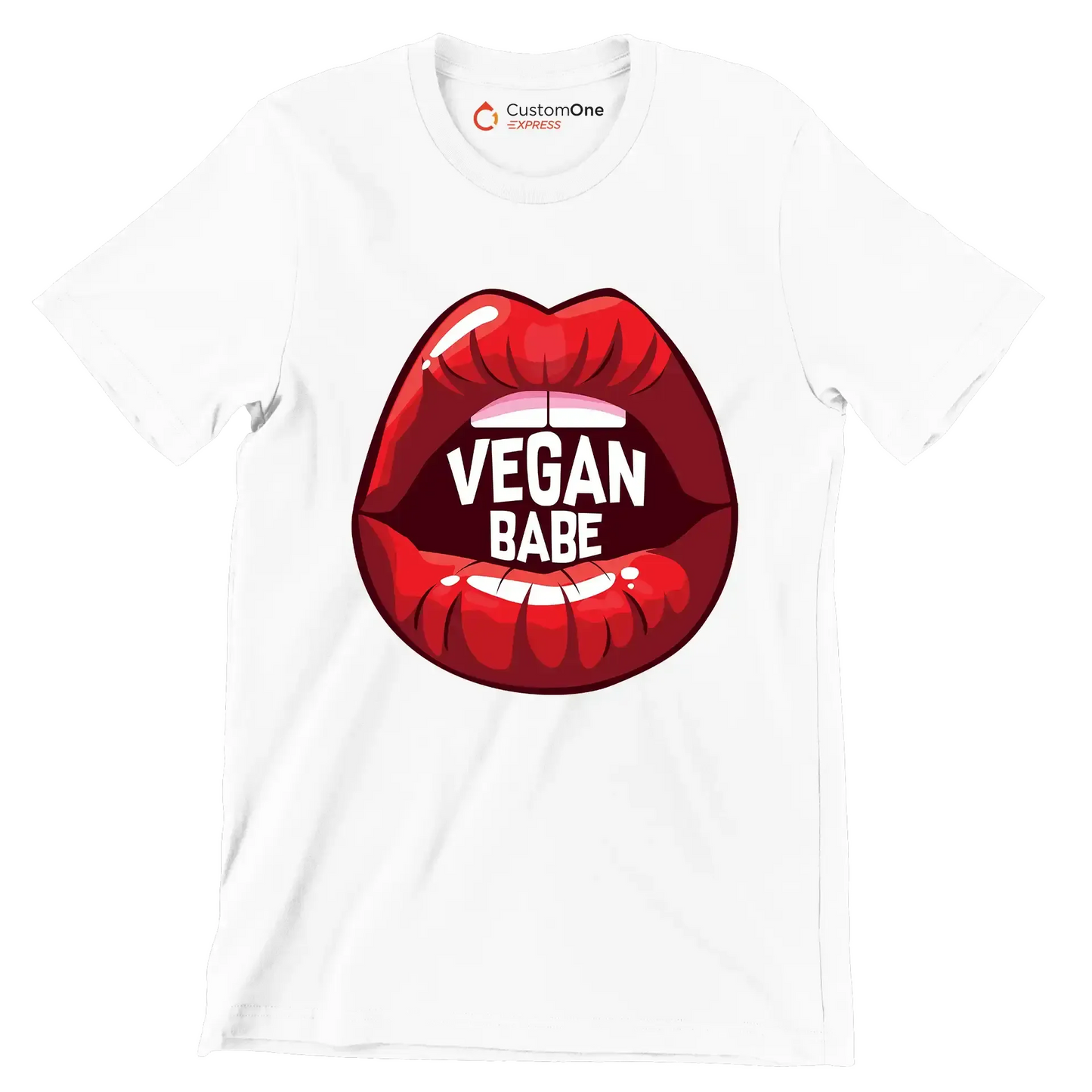 Vegan babe - Vegan Themed T-Shirt-White-S-Custom One Express