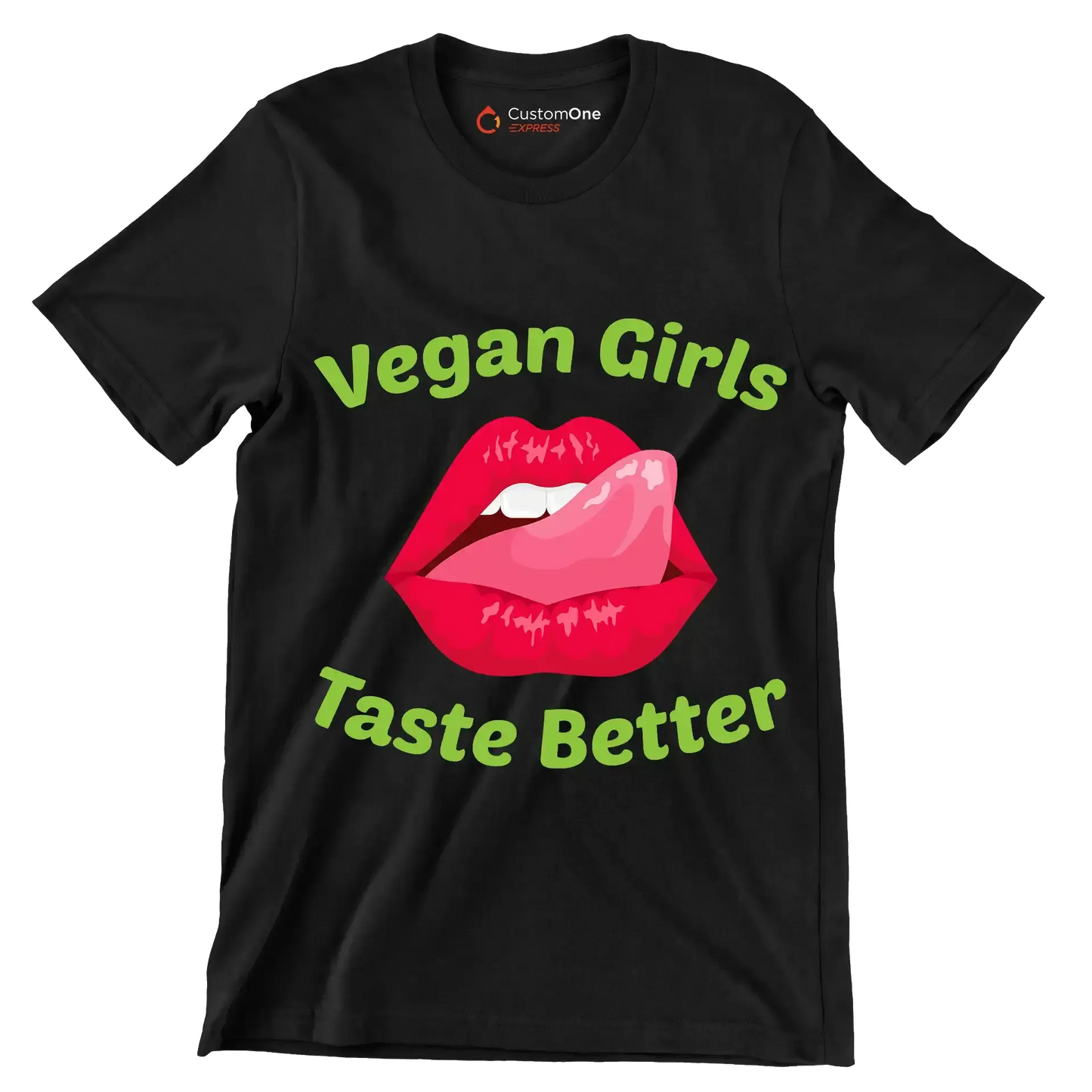Vegan girls taste better - Vegan Themed T-Shirt-Black-S-Custom One Express
