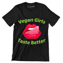 Vegan girls taste better - Vegan Themed T-Shirt-Black-S-Custom One Express