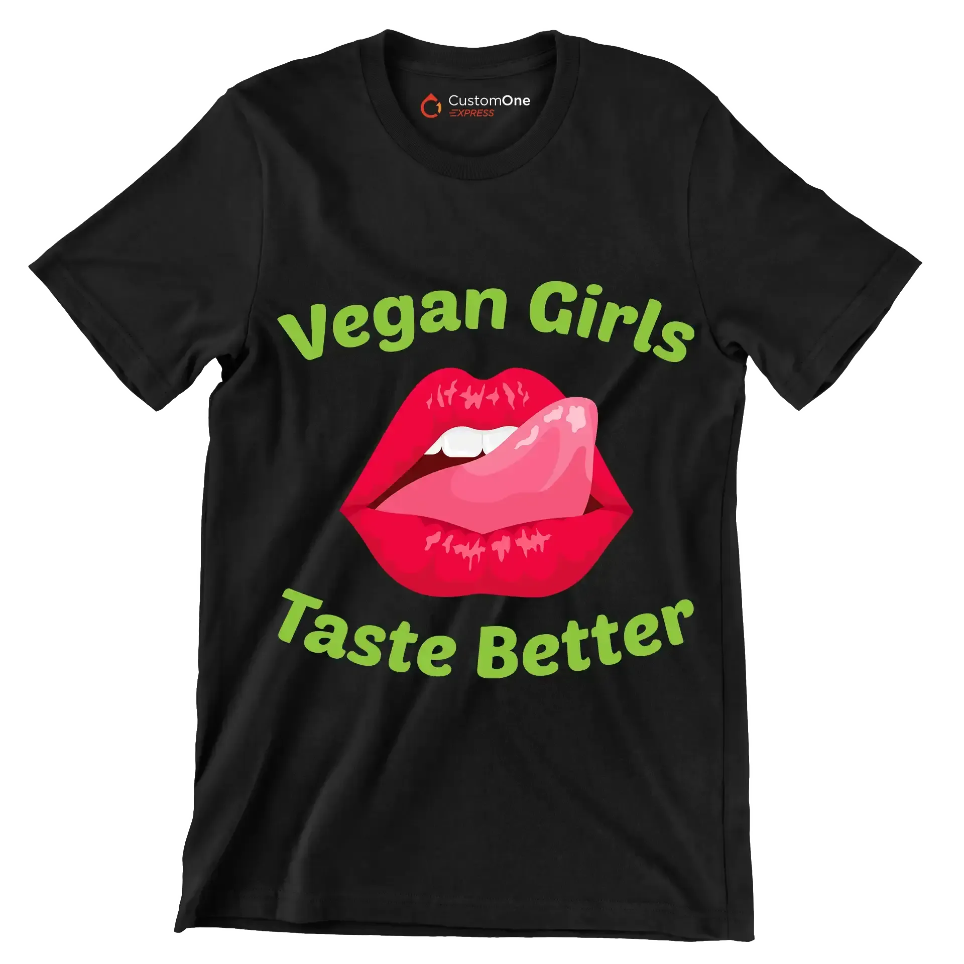 Vegan girls taste better - Vegan Themed T-Shirt-Black-S-Custom One Express