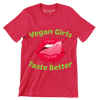 Vegan girls taste better - Vegan Themed T-Shirt-Red-S-Custom One Express