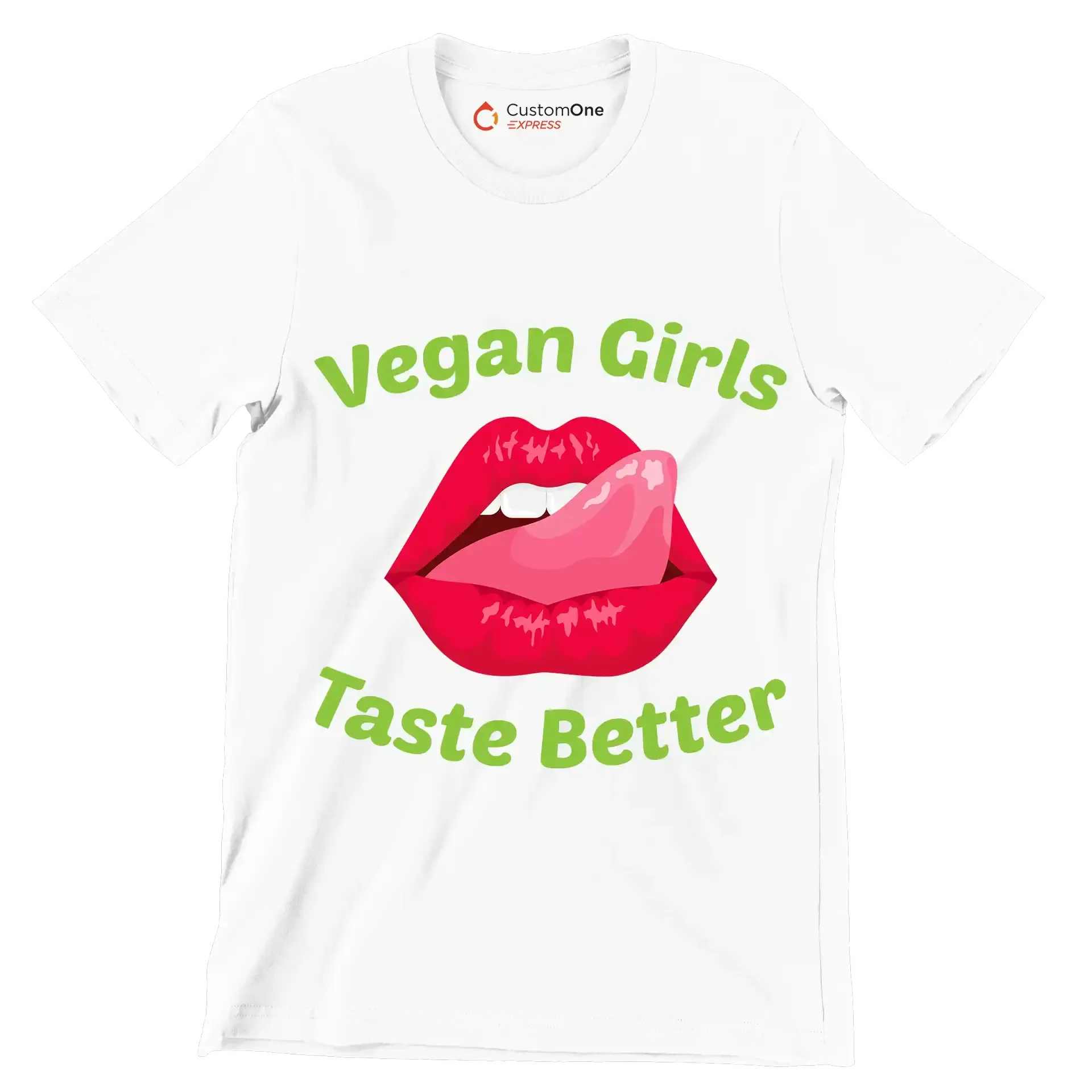 Vegan girls taste better - Vegan Themed T-Shirt-White-S-Custom One Express