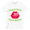 Vegan girls taste better - Vegan Themed T-Shirt-White-S-Custom One Express