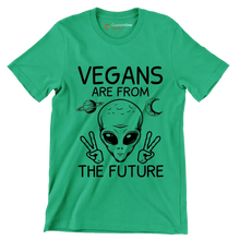 Vegans are from the future - Vegan Themed T-Shirt-Green-S-Custom One Express