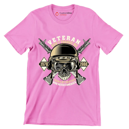 Veteran don't thanks me 1978 1988 thank my brother who never comeback - Veterans Themed T-Shirt-Pink-S-Custom One Express