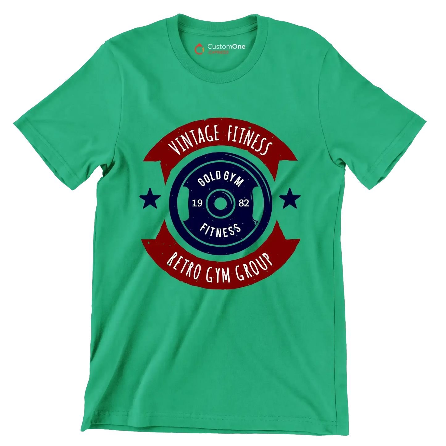 Vintage Fitness Gold Gym Retro Gym Group - Gym Themed T-Shirt-Green-S-Custom One Express